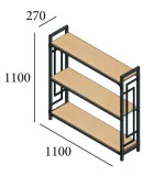 Rack Long Quadro 3 shelves order