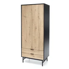 MURANO S-1 WARDROBE, ARTISAN OAK / BLACK