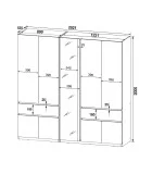 Bright cabinet with mirror 2021x520x2000 mm order