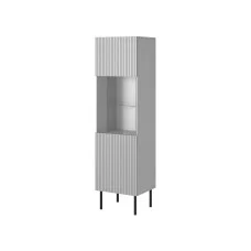 ASENSIO W-1 DISPLAY CABINET, LIGHT GREY / BLACK