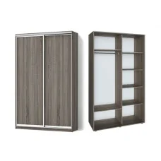 Sliding wardrobe 2 doors chipboard/chipboard Classic-1100x200x45 color Oak truffle