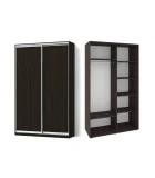 Sliding wardrobe 2 doors chipboard/chipboard Classic-1100x200x45 color Wenge magic order