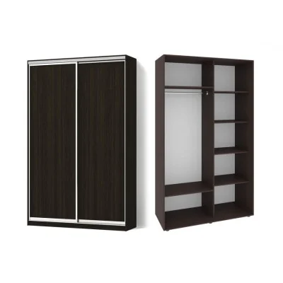 Sliding wardrobe 2 doors chipboard/chipboard Classic-1100x200x45 color Wenge magic