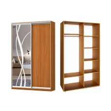 Sliding wardrobe 2 doors Chipboard/Sandblast pattern 9 color Alder Classic-1100x200x45