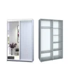 Sliding wardrobe 2 doors Chipboard/Mirror Classic-1100x200x45 color White wood order