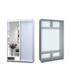 Sliding wardrobe 2 doors Chipboard/Mirror Classic-1100x200x45 color White wood order