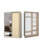 Sliding wardrobe 2 doors Chipboard/Mirror Classic-1100x200x45 color Milky oak order