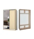 Sliding wardrobe 2 doors Chipboard/Mirror Classic-1100x200x45 color Milky oak order