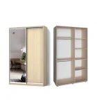 Sliding wardrobe 2 doors Chipboard/Mirror Classic-1100x200x45 color Milky oak order