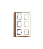 Sliding wardrobe 2 doors Sandblasting/Sandblasting pattern 62L-62R color Wenge Classic-2100x200x45 order