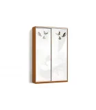 Sliding wardrobe 2 doors Sandblasting/Sandblasting pattern 62L-62R color Wenge Classic-2100x200x45 order