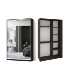 Sliding wardrobe 2 doors Mirror/Mirror Classic-1100x200x45 color Wenge magic order