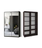 Sliding wardrobe 2 doors Mirror/Mirror Classic-1100x200x45 color Wenge magic order