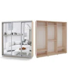 Sliding wardrobe 3 doors Mirror/Mirror/Mirror Classic-2 210x200x45 color Milky Oak order