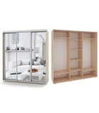 Sliding wardrobe 3 doors Mirror/Mirror/Mirror Classic-2 210x200x45 color Milky Oak order