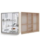 Sliding wardrobe 3 doors Mirror/Mirror/Mirror Classic-2 210x200x45 color Milky Oak order