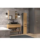 Bathroom cabinet NEL IV, anthracite/artisan oak order