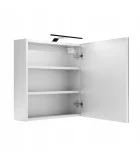 Wall cabinet white with mirror and LED lighting order