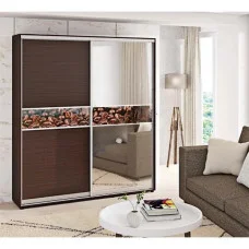 Sliding wardrobe 0.9m "Model 2" two-door with a mirror