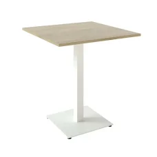 Table Tetra light 70 х 70 white metal / oak chipboard