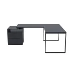 Computer desk corner LOFT, Black onyx / Anthracite order