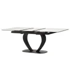 Ceramic table TML-815 white marble black order