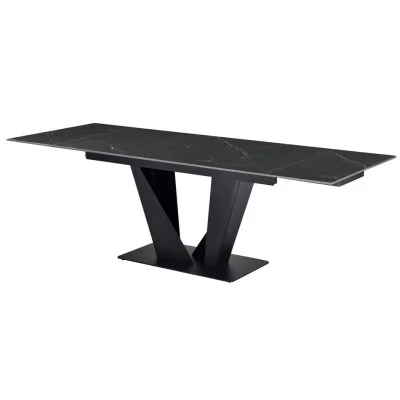 Ceramic table Alonzo TML-955 nero dorado black