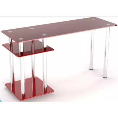 Tempered glass computer desk P-5