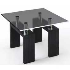 Glass coffee table JTS-002 with tempered glass and laminated chipboard legs