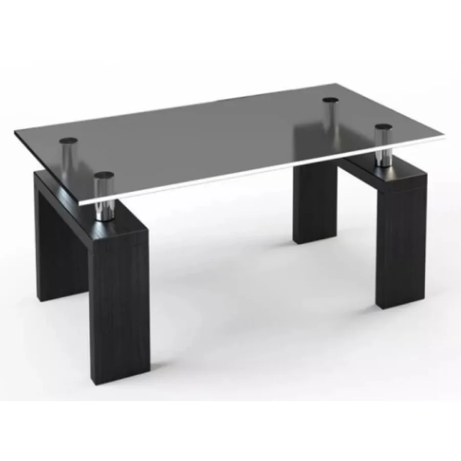 Glass coffee table JTS-006 with tempered glass and laminated chipboard legs order