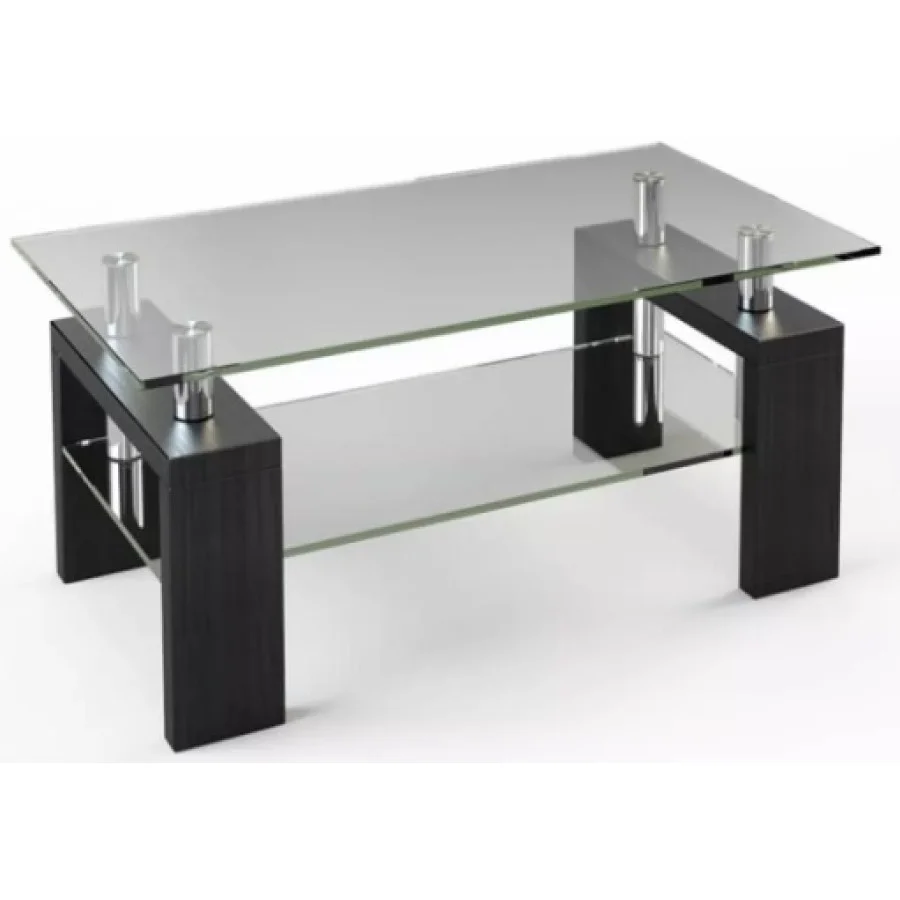 Glass coffee table JTS-008 with tempered glass and laminated chipboard legs order